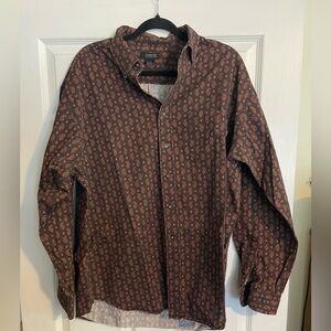 🤎 Brown button down Cambridge classic long sleeve shirt XL